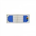 MF2007 МОП плоский 40х12 см микрофибра+мягкий абразив карман белый с синей полосой